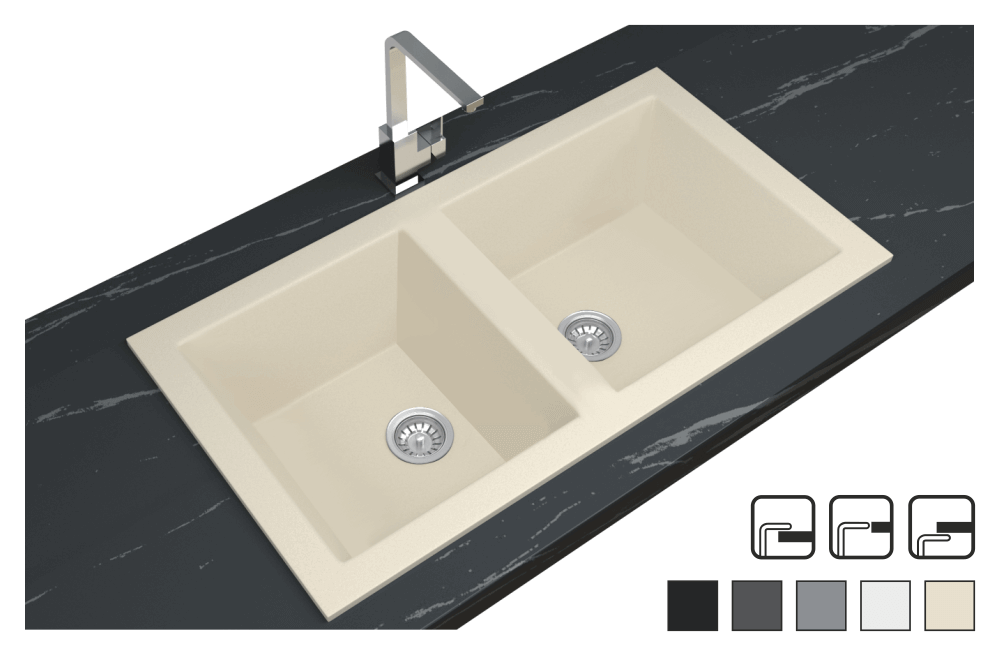 Granite Sink 52x97 (Double Bowl)